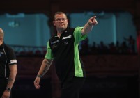 BET VICTOR WORLD MATCHPLAY 2017 WINTER GARDENS, BLACKPOOL ROUND 1 MICHAEL SMITH V STEVE WEST STEVE WEST IN ACTION